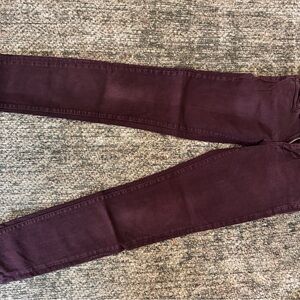 PAIGE Women's Dark Purple Skinny Jeans